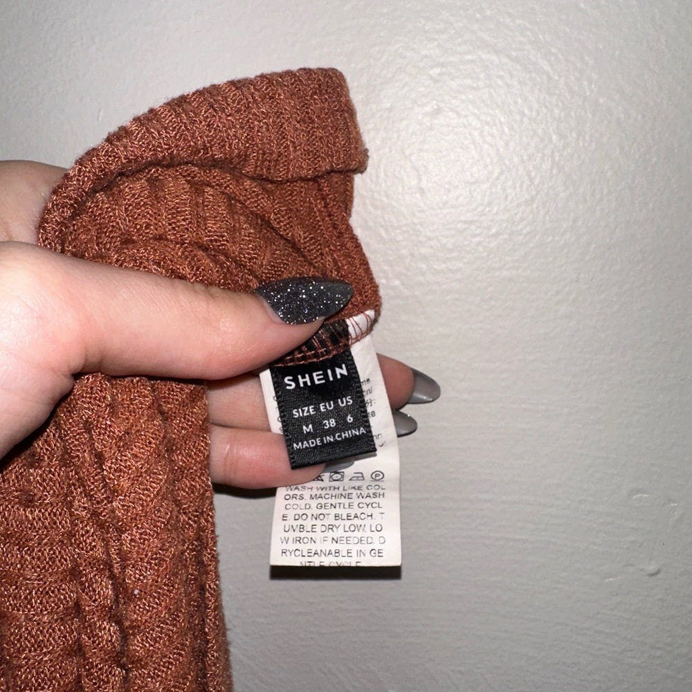 Rust Cable Knit Sweater - Picture 2 of 4